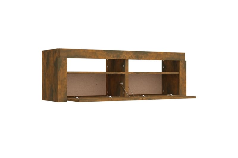 TV-taso LED-valoilla savutammi 120x35x40 cm - Ruskea - Huonekalut - TV- & Mediakalusteet - Tv taso & Mediataso