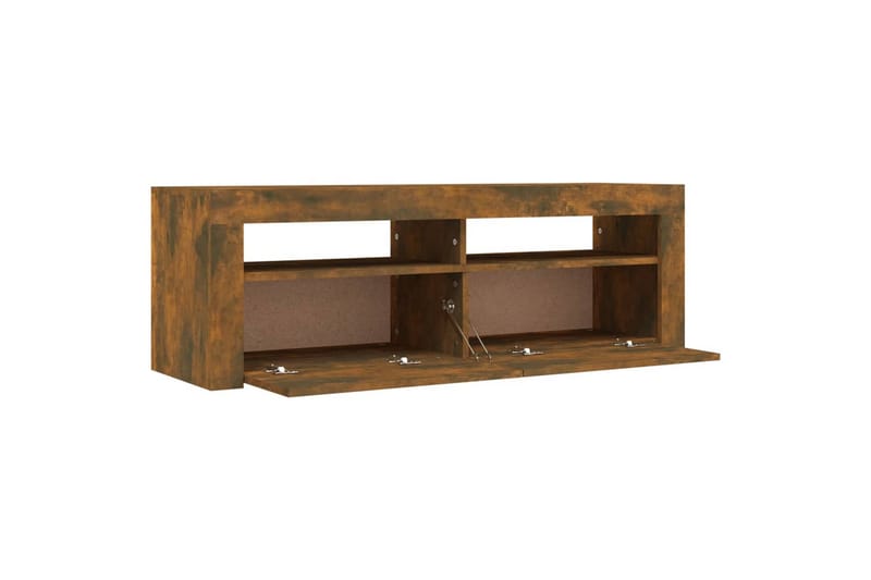TV-taso LED-valoilla savutammi 120x35x40 cm - Ruskea - Huonekalut - TV- & Mediakalusteet - Tv taso & Mediataso