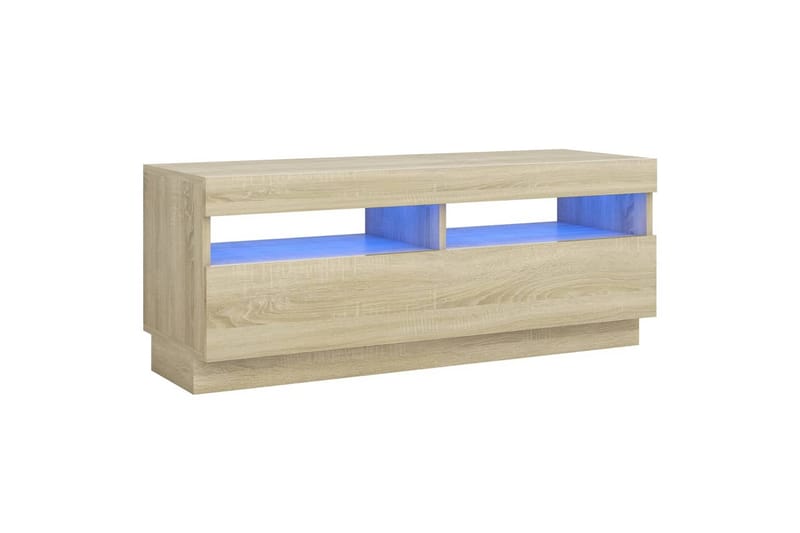 TV-taso LED-valoilla Sonoma-tammi 100x35x40 cm - Huonekalut - TV- & Mediakalusteet - Tv taso & Mediataso