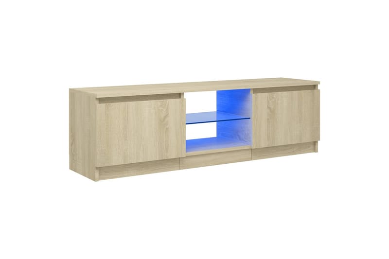 TV-taso LED-valoilla Sonoma-tammi 120x30x35,5 cm - Huonekalut - TV- & Mediakalusteet - Tv taso & Mediataso