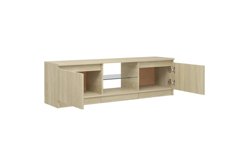 TV-taso LED-valoilla Sonoma-tammi 120x30x35,5 cm - Huonekalut - TV- & Mediakalusteet - Tv taso & Mediataso