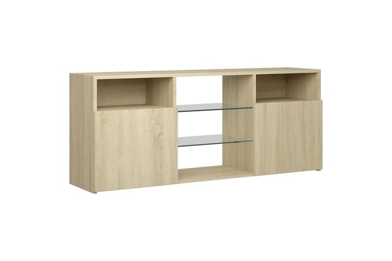 TV-taso LED-valoilla Sonoma-tammi 120x30x50 cm - Huonekalut - TV- & Mediakalusteet - Tv taso & Mediataso