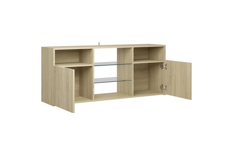 TV-taso LED-valoilla Sonoma-tammi 120x30x50 cm - Huonekalut - TV- & Mediakalusteet - Tv taso & Mediataso