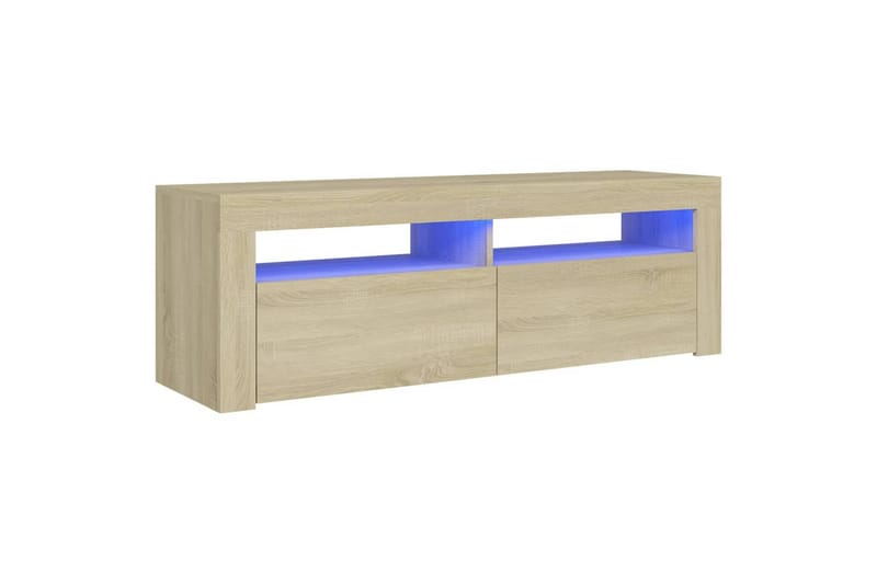 TV-taso LED-valoilla Sonoma-tammi 120x35x40 cm - Ruskea - Huonekalut - TV- & Mediakalusteet - Tv taso & Mediataso