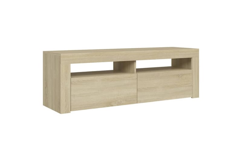 TV-taso LED-valoilla Sonoma-tammi 120x35x40 cm - Ruskea - Huonekalut - TV- & Mediakalusteet - Tv taso & Mediataso