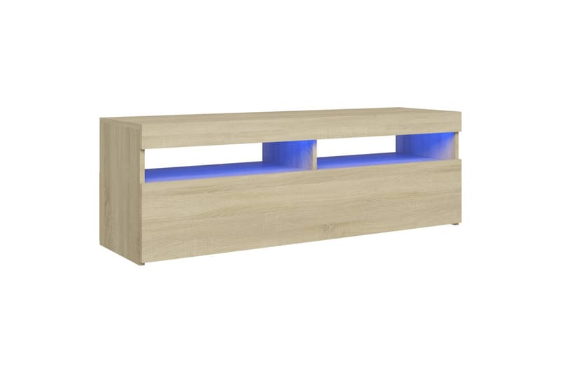 TV-taso LED-valoilla Sonoma-tammi 120x35x40 cm - Ruskea - Huonekalut - TV- & Mediakalusteet - Tv taso & Mediataso