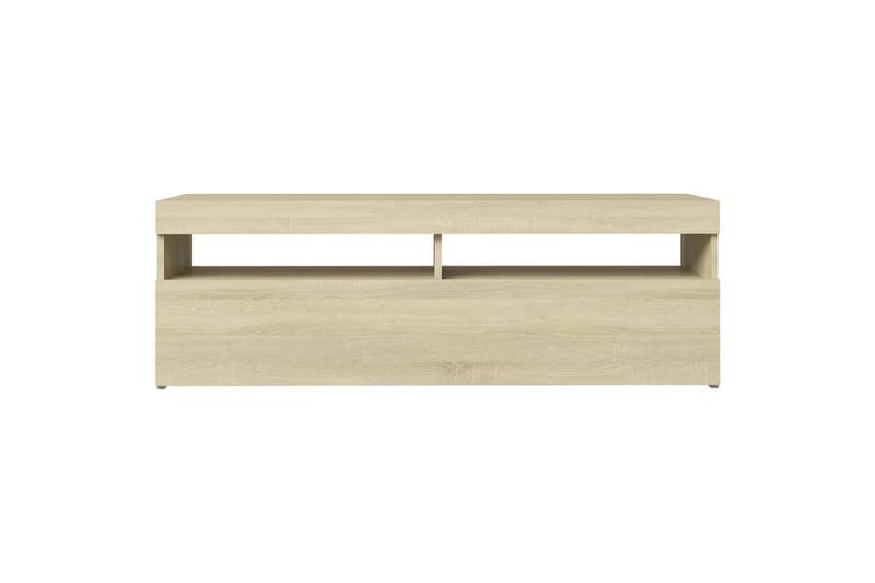 TV-taso LED-valoilla Sonoma-tammi 120x35x40 cm - Ruskea - Huonekalut - TV- & Mediakalusteet - Tv taso & Mediataso
