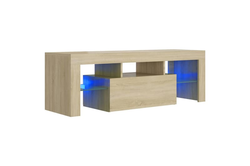 TV-taso LED-valoilla Sonoma-tammi 120x35x40 cm - Huonekalut - TV- & Mediakalusteet - Tv taso & Mediataso