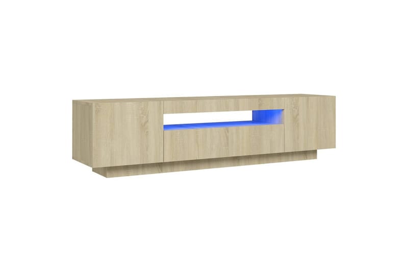 TV-taso LED-valoilla Sonoma-tammi 160x35x40 cm - Huonekalut - TV- & Mediakalusteet - Tv taso & Mediataso