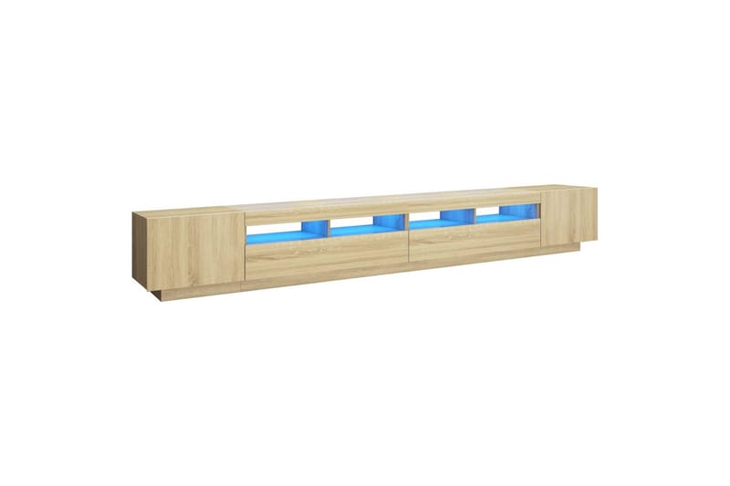 TV-taso LED-valoilla Sonoma-tammi 300x35x40 cm - Ruskea - Huonekalut - TV- & Mediakalusteet - Tv taso & Mediataso