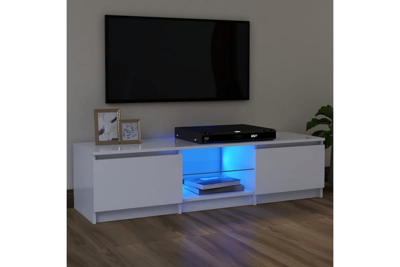 TV-taso LED-valoilla valkoinen 120x30x35,5 cm - Huonekalut - TV- & Mediakalusteet - Tv taso & Mediataso