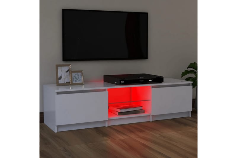 TV-taso LED-valoilla valkoinen 120x30x35,5 cm - Huonekalut - TV- & Mediakalusteet - Tv taso & Mediataso