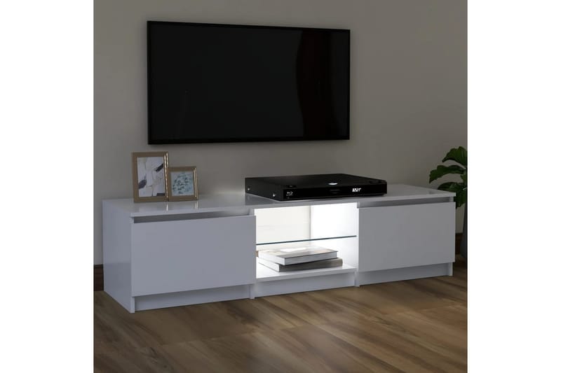 TV-taso LED-valoilla valkoinen 120x30x35,5 cm - Huonekalut - TV- & Mediakalusteet - Tv taso & Mediataso