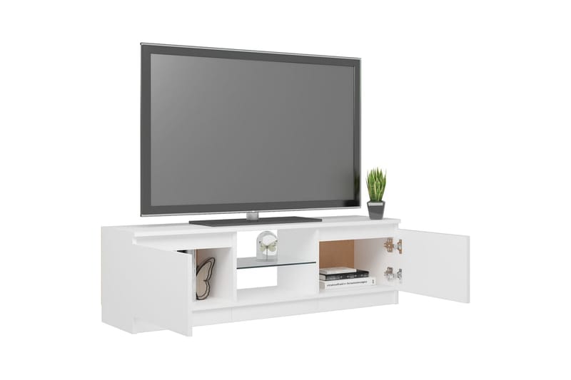 TV-taso LED-valoilla valkoinen 120x30x35,5 cm - Huonekalut - TV- & Mediakalusteet - Tv taso & Mediataso