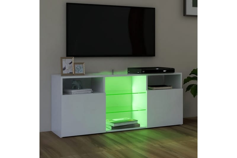 TV-taso LED-valoilla valkoinen 120x30x50 cm - Huonekalut - TV- & Mediakalusteet - Tv taso & Mediataso