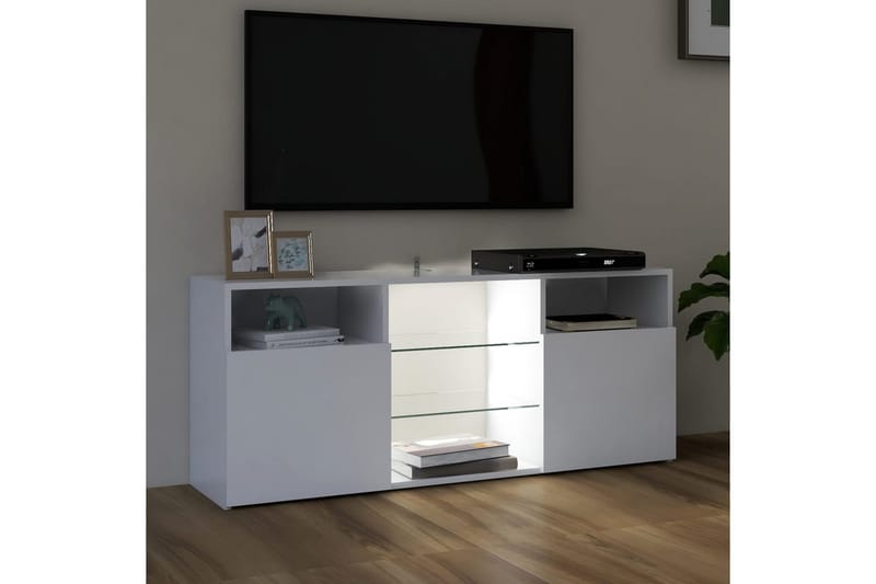 TV-taso LED-valoilla valkoinen 120x30x50 cm - Huonekalut - TV- & Mediakalusteet - Tv taso & Mediataso