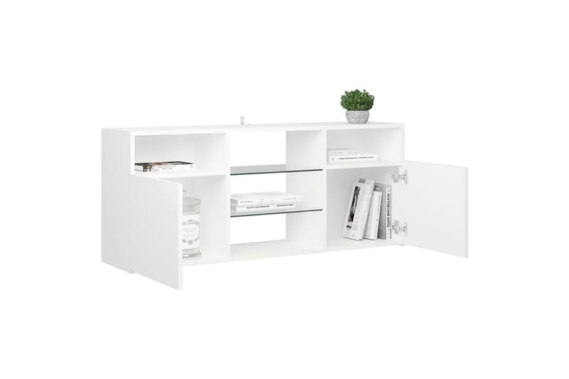 TV-taso LED-valoilla valkoinen 120x30x50 cm - Huonekalut - TV- & Mediakalusteet - Tv taso & Mediataso