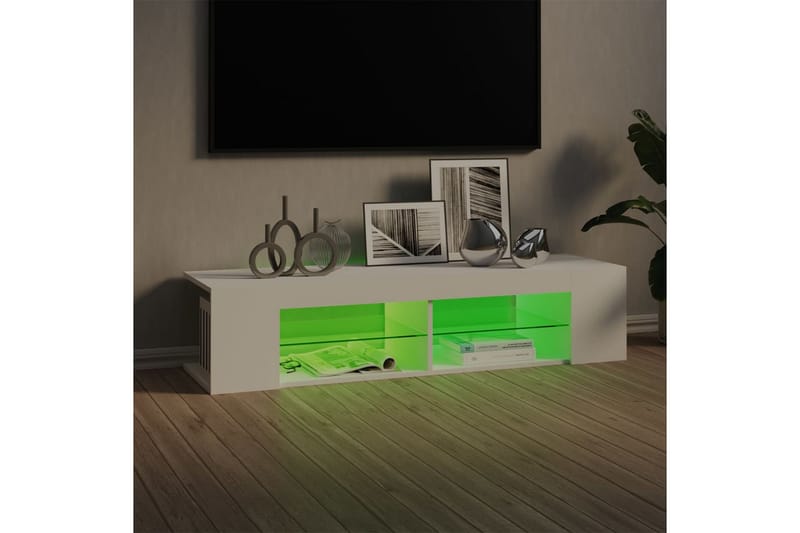 TV-taso LED-valoilla valkoinen 135x39x30 cm - Valkoinen - Huonekalut - TV- & Mediakalusteet - Tv taso & Mediataso