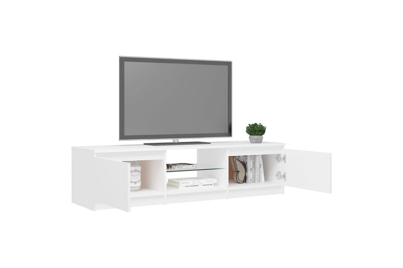 TV-taso LED-valoilla valkoinen 140x40x35,5 cm - Huonekalut - TV- & Mediakalusteet - Tv taso & Mediataso
