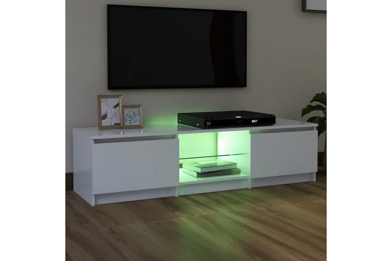 TV-taso LED-valoilla valkoinen 140x40x35,5 cm - Huonekalut - TV- & Mediakalusteet - Tv taso & Mediataso