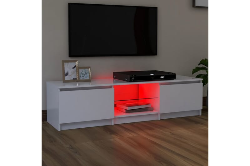 TV-taso LED-valoilla valkoinen 140x40x35,5 cm - Huonekalut - TV- & Mediakalusteet - Tv taso & Mediataso