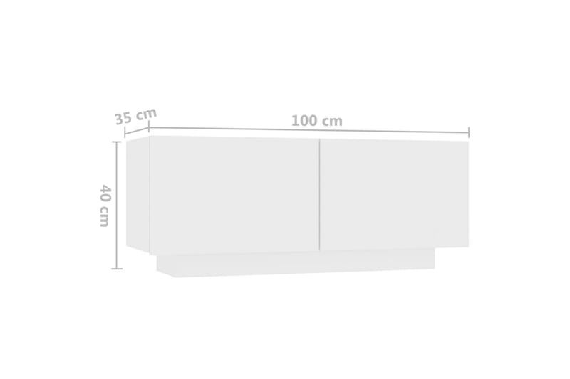 TV-taso LED-valoilla valkoinen 200x35x40 cm - Valkoinen - Huonekalut - TV- & Mediakalusteet - Tv taso & Mediataso