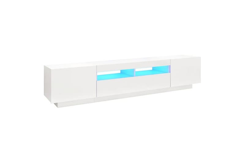 TV-taso LED-valoilla valkoinen 200x35x40 cm - Valkoinen - Huonekalut - TV- & Mediakalusteet - Tv taso & Mediataso