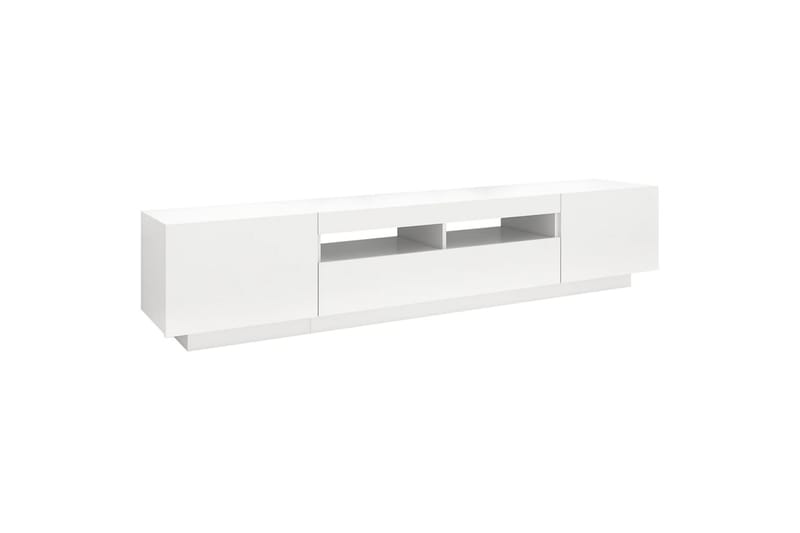 TV-taso LED-valoilla valkoinen 200x35x40 cm - Valkoinen - Huonekalut - TV- & Mediakalusteet - Tv taso & Mediataso