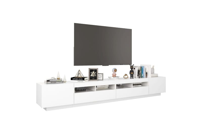 TV-taso LED-valoilla valkoinen 260x35x40 cm - Valkoinen - Huonekalut - TV- & Mediakalusteet - Tv taso & Mediataso