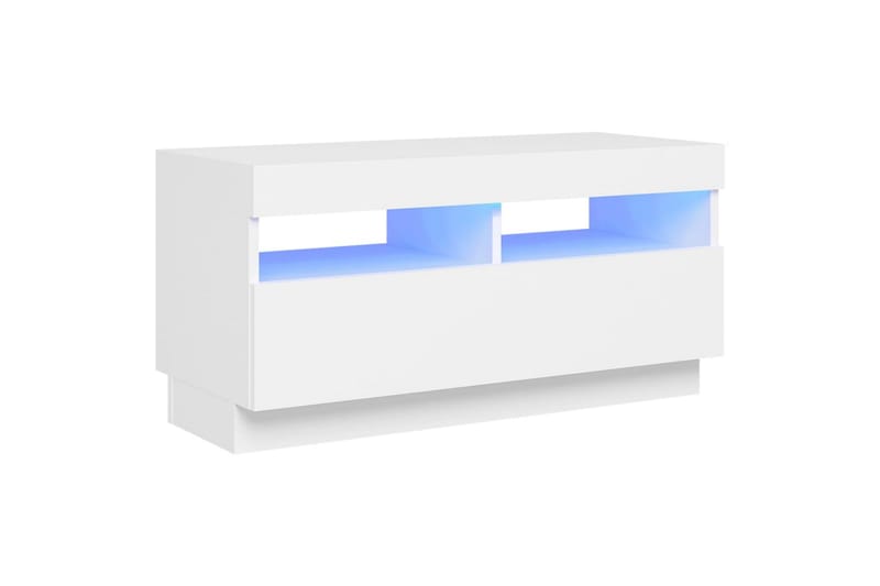 TV-taso LED-valoilla valkoinen 80x35x40 cm - Huonekalut - TV- & Mediakalusteet - Tv taso & Mediataso