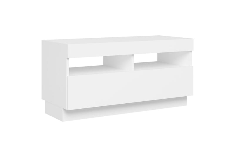 TV-taso LED-valoilla valkoinen 80x35x40 cm - Huonekalut - TV- & Mediakalusteet - Tv taso & Mediataso