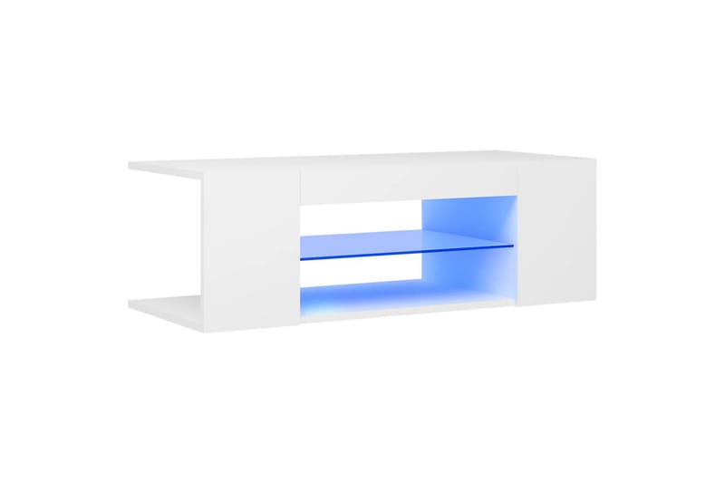 TV-taso LED-valoilla valkoinen 90x39x30 cm - Huonekalut - TV- & Mediakalusteet - Tv taso & Mediataso