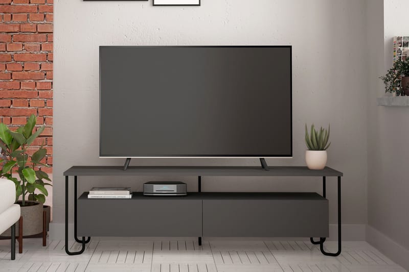 TV-taso Lindome 150 cm - Harmaa - Huonekalut - TV- & Mediakalusteet - Tv taso & Mediataso
