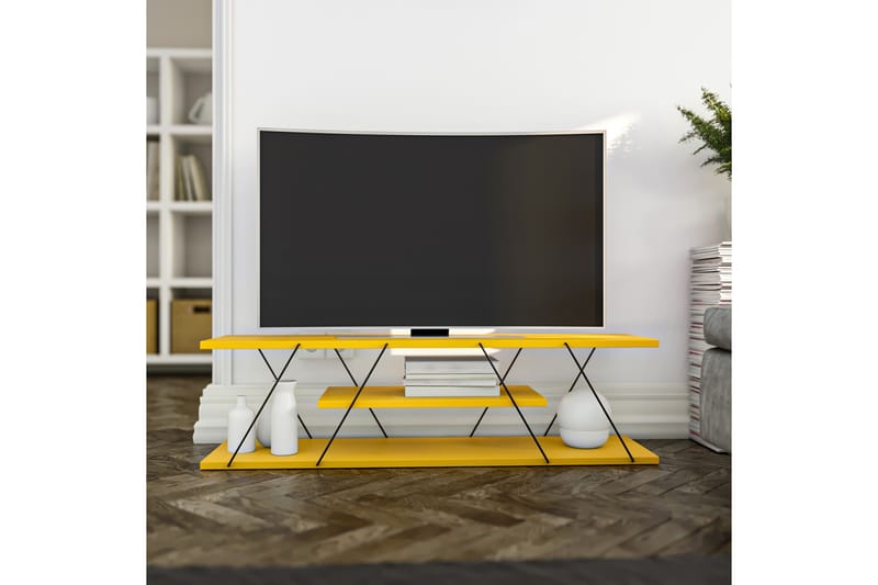 TV-taso Ljusfors 120 cm - Keltainen/musta - Huonekalut - TV- & Mediakalusteet - Tv taso & Mediataso