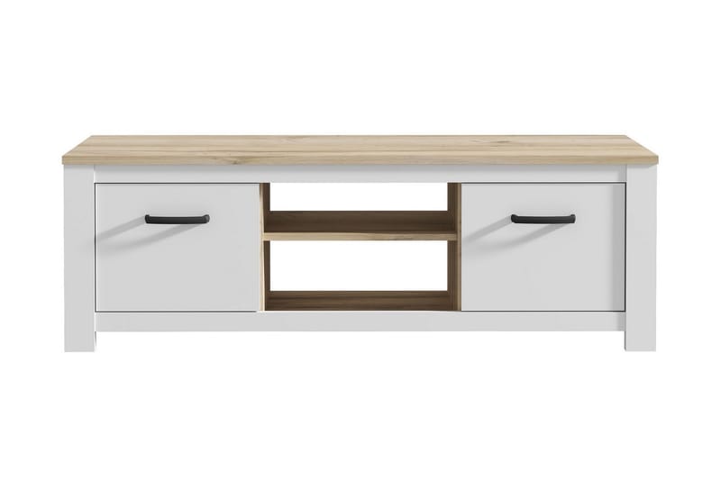 TV-taso Luxted 161 cm - Valkoinen/Ruskea - Huonekalut - TV- & Mediakalusteet - Tv taso & Mediataso