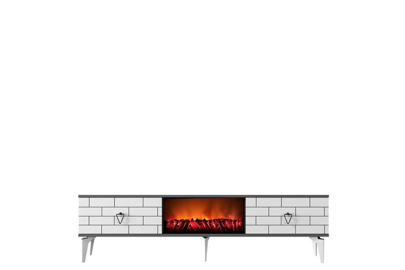 Tv-taso Mangla 150 cm - Valkoinen/Harmaa - Huonekalut - TV- & Mediakalusteet - Tv taso & Mediataso