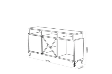 TV-taso Marylo 120 cm - Huonekalut - TV- & Mediakalusteet - Tv taso & Mediataso