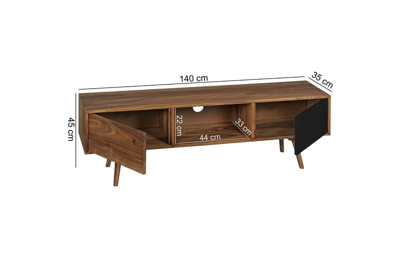 TV-taso Maxyne 140 cm - Puu/Luonnonväri - Huonekalut - TV- & Mediakalusteet - Tv taso & Mediataso