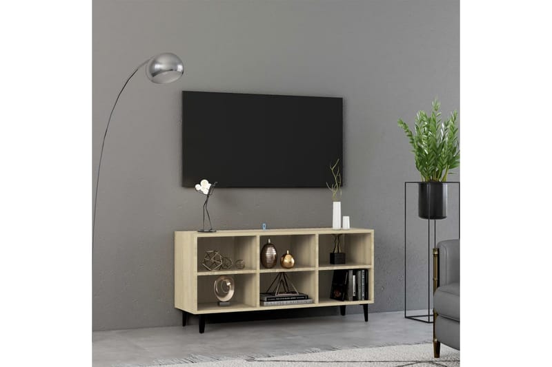 TV-taso metallijalat Sonoma-tammi 103,5x30x50 cm - Huonekalut - TV- & Mediakalusteet - Tv taso & Mediataso