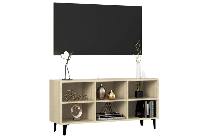 TV-taso metallijalat Sonoma-tammi 103,5x30x50 cm - Huonekalut - TV- & Mediakalusteet - Tv taso & Mediataso