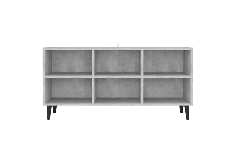 TV-taso metallijaloilla betoninharmaa 103,5x30x50 cm - Huonekalut - TV- & Mediakalusteet - Tv taso & Mediataso