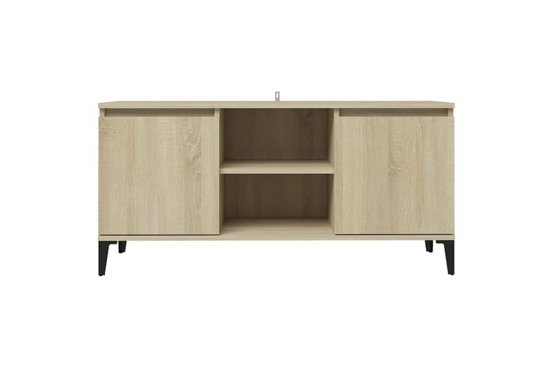 TV-taso metallijaloilla Sonoma-tammi 103,5x35x50 cm - Ruskea - Huonekalut - TV- & Mediakalusteet - Tv taso & Mediataso