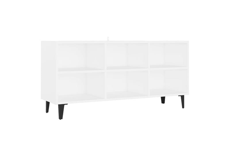 TV-taso metallijaloilla valkoinen 103,5x30x50 cm - Huonekalut - TV- & Mediakalusteet - Tv taso & Mediataso