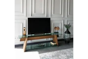 TV-taso Meyling 158 cm - Pähkinä/Vihreä - Huonekalut - TV- & Mediakalusteet - Tv taso & Mediataso