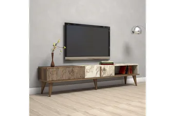 TV-taso Milanda 180 cm - Tummanruskea/Valkoinen - Huonekalut - TV- & Mediakalusteet - Tv taso & Mediataso