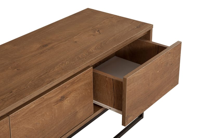 TV-taso Milosa 140 cm - Tummanruskea/Musta - Huonekalut - TV- & Mediakalusteet - Tv taso & Mediataso