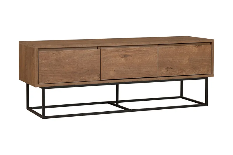 TV-taso Milosa 140 cm, Tummanruskea/Musta