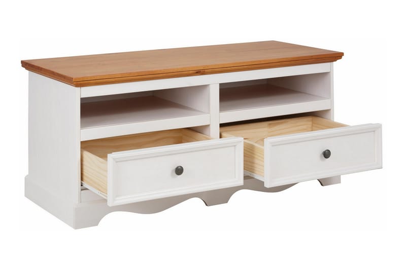 TV-taso Moana 120 cm - Valkoinen/Ruskea - Huonekalut - TV- & Mediakalusteet - Tv taso & Mediataso