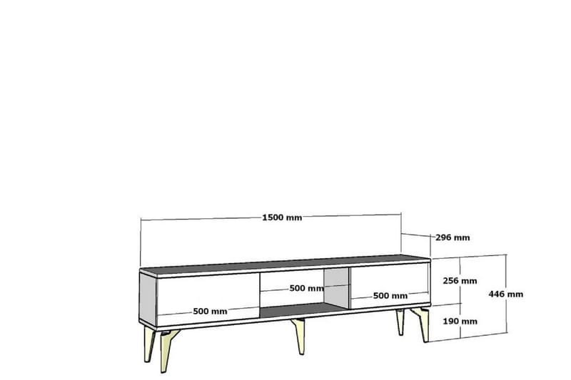 Tv-taso Mula 150 cm - Antrasiitti - Tv taso & Mediataso