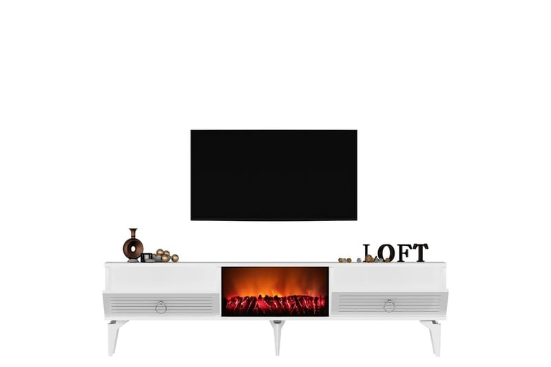 Tv-taso Mula 150 cm - Valkoinen - Huonekalut - TV- & Mediakalusteet - Tv taso & Mediataso